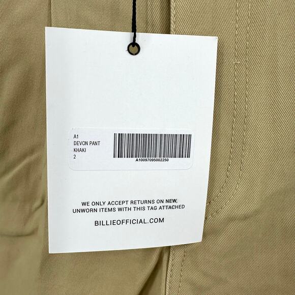 BILLIE the Label Cropped Devon Pants in khaki Size 2 - Picture 4 of 9